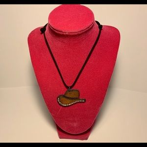 Cowboy hat necklace